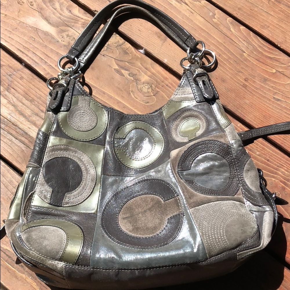 Coach Madison Maggie Inlaid Leather/Suede